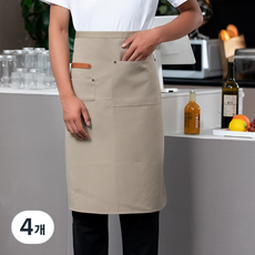 데이소이 통기성 생활 방수 허리 앞치마 ONE SIZE, 06 카키, 4개