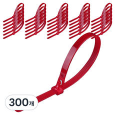 코코로이 재사용 케이블 타이, 레드, 300개