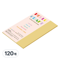 종이문화 두꺼운 양면 레인보우 카드지 No 04 버프 205g, B6, 120개
