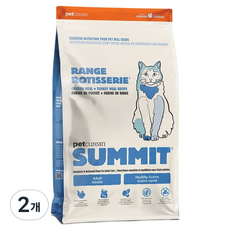 펫큐리안 어른 고양이 써밋 레인지 로티세리 레시피 건식사료, 1.36kg, 2개, 닭+칠면조