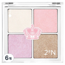 투에이엔 젤리 글로우 하이라이터 팔레트 10.8g, 6개, 01 페어리 드림