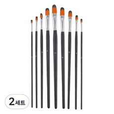 Make Mine美術水彩畫畫尼龍圓頭筆 9種組, 2組, 0號、2號、4號、6號、8號、10號、12號、14號、16號