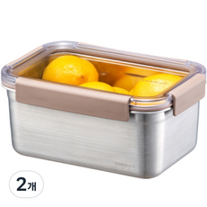 락앤락 스텐모듈러 밀폐용기, 2개, 1.5L