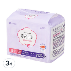 GOODFEEL Maxi Slim 蝶翼型衛生棉, 中型, 14入, 3個