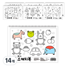 영아트 화가 스케치북 랜덤발송 105g, 24매, 248 x 345 mm, 14개
