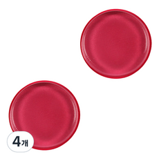 Beauty Pop雙面氣墊矽膠粉撲, 圓形紅色, 4個