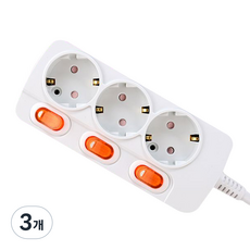 카닉스 개별스위치 멀티탭 3구, 5m, 3개