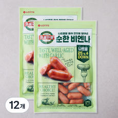 롯데웰푸드 의성마늘 순한 비엔나, 180g, 12개