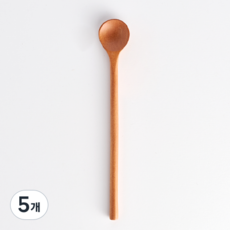 우디바인 롱안 우드 원형 롱 티스푼 20cm, 5개, 단품