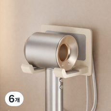 온트리 무타공 드라이기 거치대, 화이트, 6개