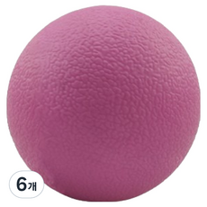 글로벌픽 홈트용 지압 풋케어 마사지볼 6cm, 로즈, 6개
