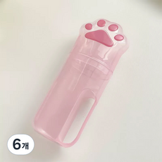 Aura Fam 狗狗腳掌旅行用攜帶式牙刷盒, 粉紅色, 6個