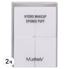 머스테브 하이드로 메이크업 스펀지 퍼프 4p, 화이트, 2개