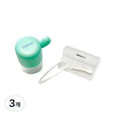 lens sonyeo 仙人掌造型隱形眼鏡清洗器, 綠色, 3個