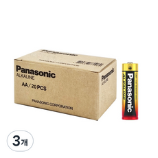 Panasonic 鹼性AA電池, 20入, 3個