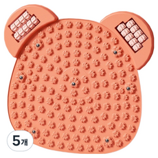 노베라나 베어 소형 발바닥 매트 맨발걷기 지압판, 5개, 오렌지