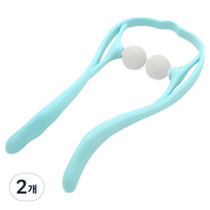 Caroling 頸椎頸部按摩器 手持夾式手動按摩器, 藍色, 2個