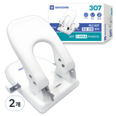 WHASHIN 307 2孔固定打孔機 70mm, 2個, 白色