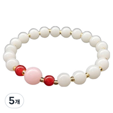 KODACHIEF 玉石手鍊 白色珠子 8mm, 5個