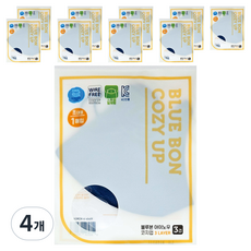 블루본 아이노우 코지업 스트랩 일체형 마스크 초대형, 네이비, 4개, 10개입