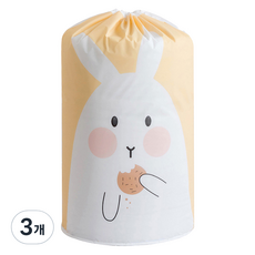 withWIN PEVA 옷 의류 이불 보관주머니, 옐로우토끼, 3개