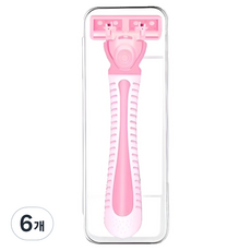 마켓링 여성용 러블리 면도기 핑크, 6개, 1개입