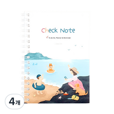 제이로그 체크 노트 A6, 다시제주바닷가, 1개입, 4개