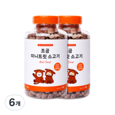 조공 반려동물 미니트릿 동결건조간식, 소고기, 80g, 6개