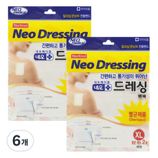 네오 드레싱 멸균거즈밴드 백색, 2개입, 6개