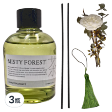 SC優選 植物精油 東方茶香乾花無火香薰擺飾,白桃烏龍茶,150ml,3瓶