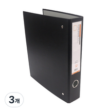 Alpha A4 D型3孔檔案夾 KD303 5cm, 黑色, 3個