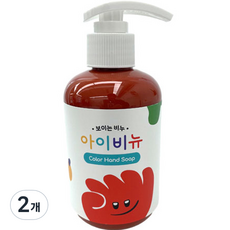 아이비뉴 어린이 유아 손세정제 핸드워시 빨강색, 과일향, 2개, 300g