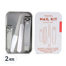 韓國 KIKKERLAND 攜帶式美甲工具組合 CD142, 2p指甲刀+指甲銼+砂光, 2組