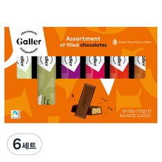 갤러 기프트박스 초콜릿 미니바 6p, 72g, 6세트