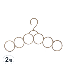 圓圈線條圍巾架, 隨機出貨, 2個