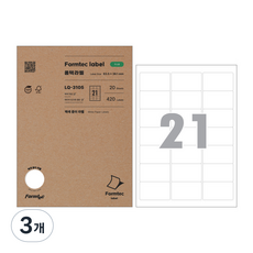 Formtec LQ-3105 地址標籤紙, 21格, 60個