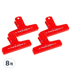 골드팡 레트로 집게 자석클립 레드, 8개, 1개입, 10.2 x 6.4 cm