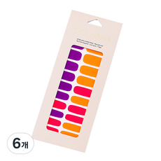 젤팡 트로피칼 팝핑 네일 스트립, 유광, 6개