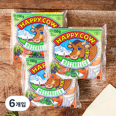 해피카우 모짜렐라 슬라이스, 18.75g, 8개입, 6개