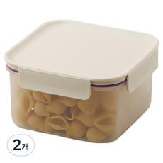 락앤락 프레쉬 프로텍트 밀폐용기 아이보리, 2개, 1.25L