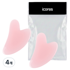 ICores 指壓美容愛心刮痧按摩器, 單一顏色, 4個