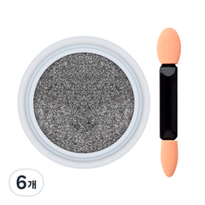 시크핏 메탈릭 팩트 미러파우더 네일글리터, 실버(ZN0121), 6개