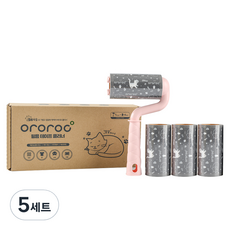 ororoc 寵物護理膠膜黏毛器手柄+補充裝 4入, 5組
