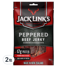 Jack Link's 煙燻牛肉乾 胡椒口味, 2包, 50g
