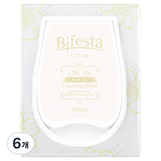 비페스타 클렌징 시트 오일 인, 40개입, 6개