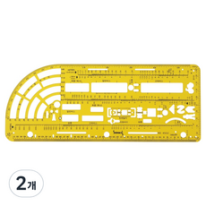 산키스 템플레이트 교통처리정규 템플릿 제도 모형자, NO 4502, 2개