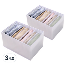 디오셀 pvc 탄탄 칸칸이 통풍 옷장 정리함, 화이트, 6개