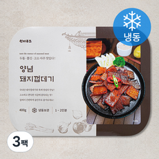 천지푸드 양념 돼지껍데기 (냉동), 400g, 3팩