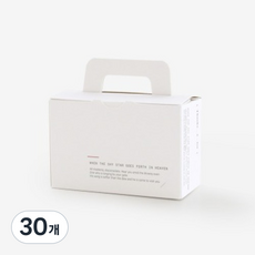 헬로우모리스 땡스얼랏 핸들박스 S, 화이트, 30개