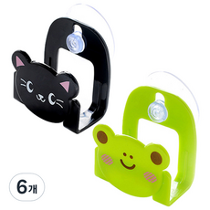 可愛吸盤式便利掛鉤, 隨機出貨, 6個